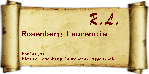 Rosenberg Laurencia névjegykártya